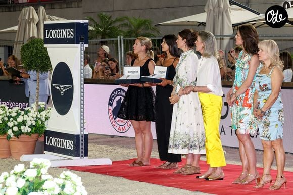 La princesse Caroline de Hanovre et sa fille Charlotte Casiraghi ont a assisté à la Monaco Longines Pro Am Cup au profit de l' AMADE à Monaco, le 3 juillet 2024.  © Claudia Albuquerque/Bestimage