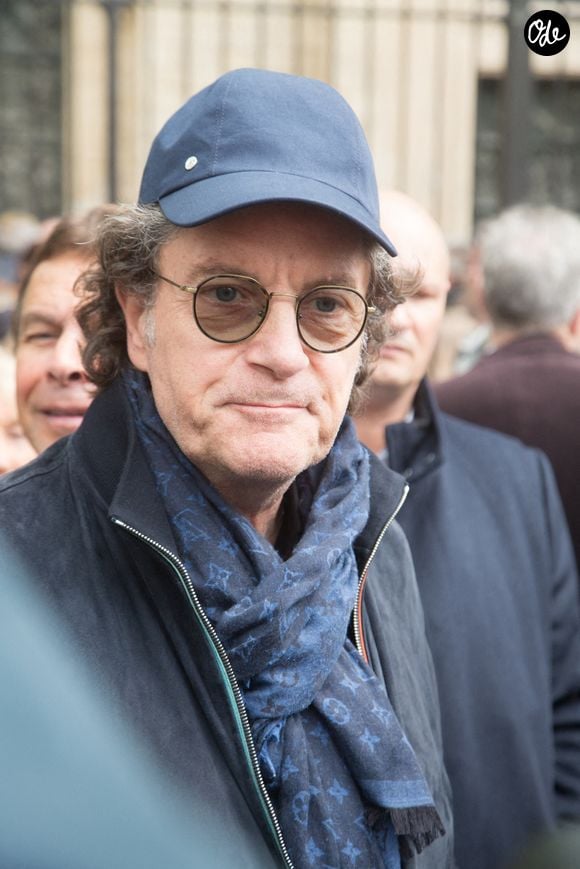 Francis Cabrel assistant aux funérailles de Dick Rivers à l'église Saint-Pierre de Montmartre à Paris, en France, le 2 mai 2019. Photo : ABACAPRESS.COM
