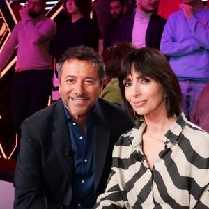 Exclusif - Bernard Montiel, Géraldine Maillet, sur le plateau de l’émission « TPMP » présentée par C.Hanouna et diffusée en direct sur C8, Paris, France, le 08 janvier 2025. © Jack Tribeca / Bestimage