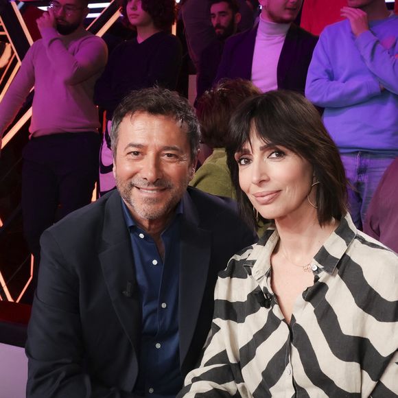 Exclusif - Bernard Montiel, Géraldine Maillet, sur le plateau de l’émission « TPMP » présentée par C.Hanouna et diffusée en direct sur C8, Paris, France, le 08 janvier 2025. © Jack Tribeca / Bestimage