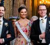 La princesse Victoria de Suède, le prince Daniel de Suède et le Prince Carl Philip s'étaient mis sur leur 31 pour participer à un dîner
La princesse Victoria de Suède, le prince Daniel de Suède et le Prince Carl Philip lors d'un dîner officiel au palais royal de Stockholm
Crédit : Dana Press / Bestimage