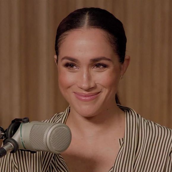 Meghan Markle, duchesse de Sussex, enregistre des podcasts pour Spotify.