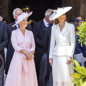 Sophie, duchesse d'Édimbourg (Sophie Rhys-Jones, duchesse d'Édimbourg) et Catherine, princesse de Galles (Catherine "Kate" Middleton, princesse de Galles) - Des membres de la famille royale britannique lors de la cérémonie annuelle de l'Ordre de la Jarretière à la chapelle Saint-Georges, au château de Windsor, le 16 mai 2025. @Backgrid UK/ Bestimage