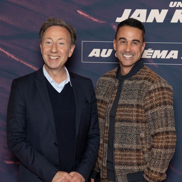 Stéphane Bern et Yori Bailleres assistent à l'avant-première du film 'L'Homme Qui Rétrécit' au Grand Rex le 06 octobre 2025 à Paris, France. Photo by Nasser Berzane/ABACAPRESS.COM