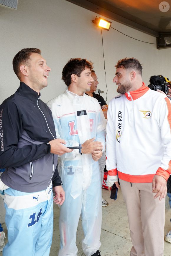 Exclusif - Nicolas Noaro, Charles Leclerc, Tom Bianchi - Jour 3 - Les célébrités lors du marathon Karting Jules Bianchi au circuit Paul Ricard au Castellet le 8 septembre 2024.
© Anne-Sophie Guebey via Bestimage