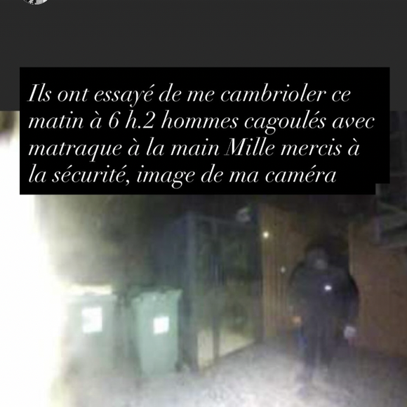 "Ils ont essayé de me cambrioler ce matin à 6 heures. Deux hommes cagoulés avec matraque à la main", a-t-elle écrit, sans doute encore sous le choc. 

Nathalie Marquay révèle avoir été victime d'une tentative de cambriolage.
