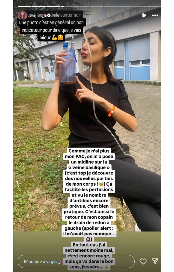 Elle espère que ce ne sera plus qu'un mauvais souvenir prochainement
Virgilia Hess donne de ses nouvelles sur Instagram, le 7 avril 2025