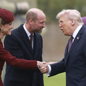 Donald Trump était ravi d'avoir l'occasion d'échanger avec Kate Middleton.

Donald Trump et son épouse accueillis par Kate Middleton et le prince William lors de leur arrivée au château de Windsor. ©PA Photo/ Bestimage