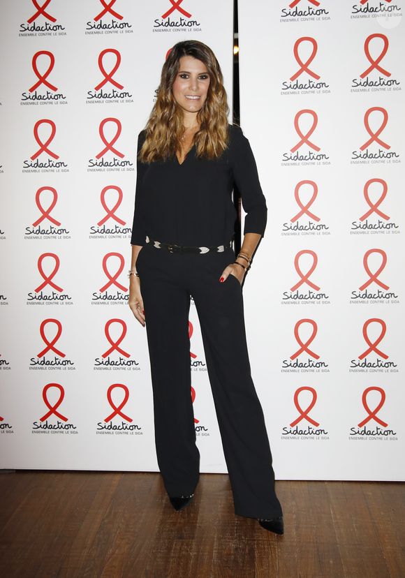 Karine Ferri - Soirée de lancement du Sidaction 2019 à la salle Wagram à Paris, le 18 mars 2019. © Marc Ausset-Lacroix/Bestimage