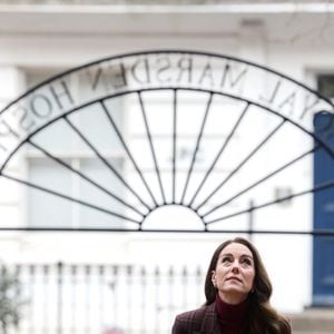 Catherine (Kate) Middleton, princesse de Galles à l'hôpital Royal Marsden, où elle a reçu son traitement contre le cancer, à Londres, Royaume-Uni, le 14 janvier 2025. © Chris Jackson/WPA-Pool/Bestimage