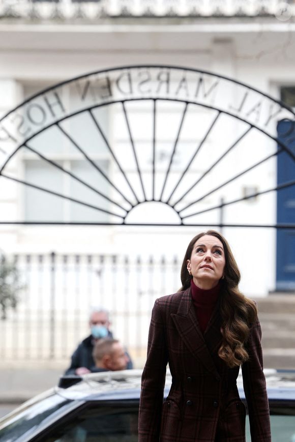 Catherine (Kate) Middleton, princesse de Galles à l'hôpital Royal Marsden, où elle a reçu son traitement contre le cancer, à Londres, Royaume-Uni, le 14 janvier 2025. © Chris Jackson/WPA-Pool/Bestimage