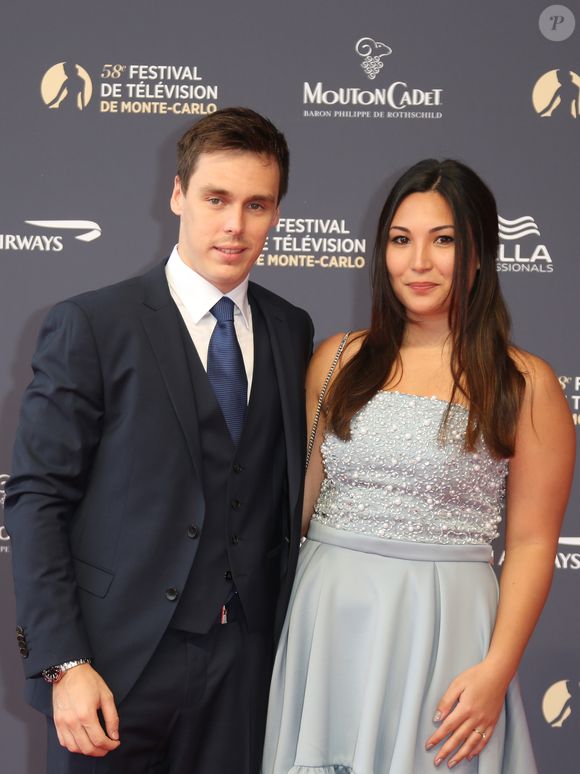 Louis Ducret et sa fiancée Marie Chevallier lors de l'ouverture du 58ème Festival de Télévision de Monte-Carlo le 15 juin 2018.