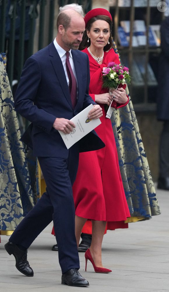 Le prince William, prince de Galles, et Catherine (Kate) Middleton, princesse de Galles - La famille royale d'Angleterre célèbre le 76ème Commonwealth Day à l'abbaye de Westminster à Londres le 10 mars 2025. Julien Burton / Bestimage