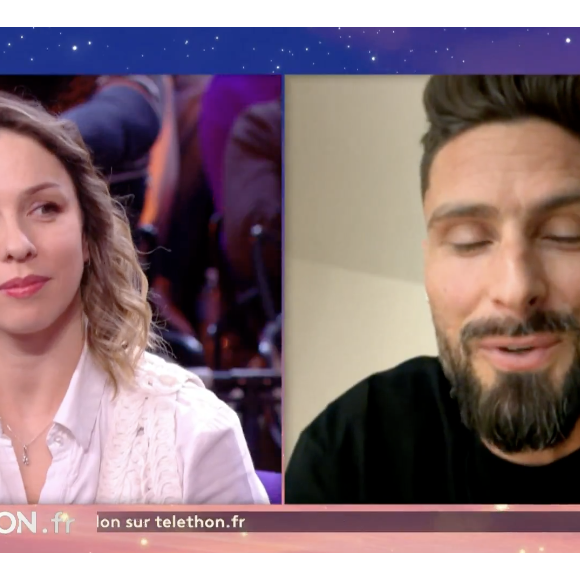 Olivier Giroud sur France 2 pendant le "Téléthon"