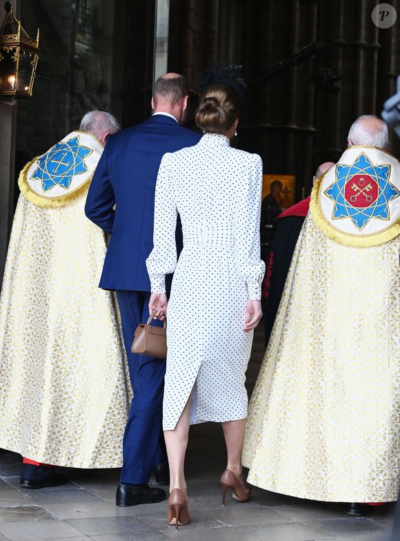 Le prince William, prince de Galles, et Catherine (Kate) Middleton, princesse de Galles - La famille royale britannique et les personnalités assistent à un service d'action de grâce à l'abbaye de Westminster à Londres, à l'occasion du 80ème anniversaire du jour de la Victoire en Europe (VE Day), le 8 mai 2025. GOFF INF / BESTIMAGE
