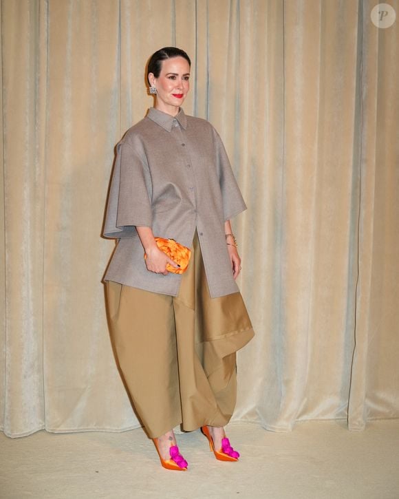 Sarah Paulson à la soirée d'inauguration de la nouvelle résidence de la maison Roger Vivier à Paris lors de la fashion Week, le 2 octobre 2025.

Photo : Lucia Sabatelli / Bestimage