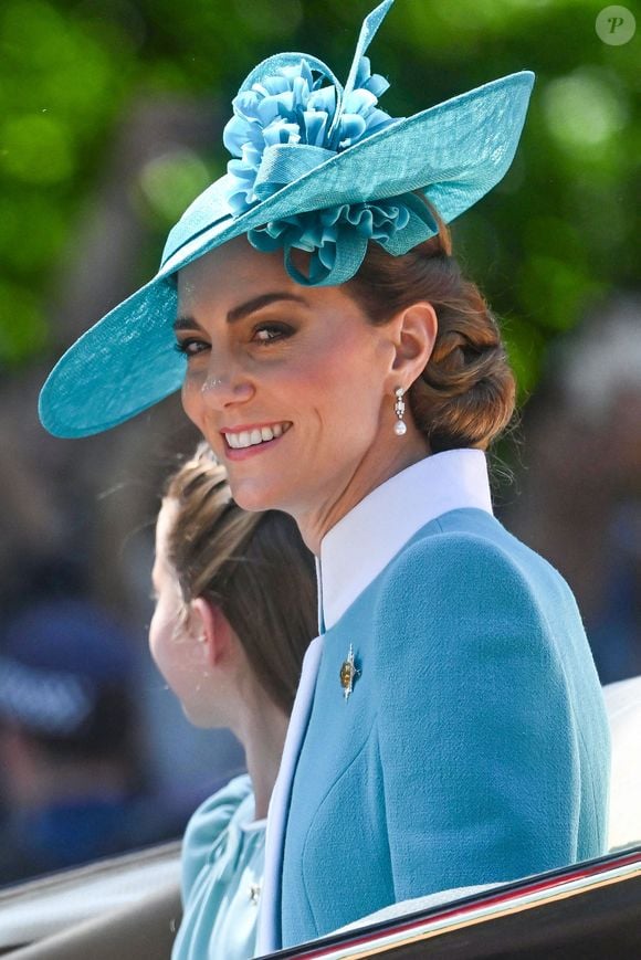Catherine, princesse de Galles, lors du défilé des couleurs 2025, à Londres, Royaume-Uni, le 14 juin 2025. Photo by Zak Hussein/Splash News/ABACAPRESS.COM