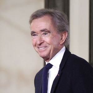 Bernard Arnault, Pdg de LVMH au palais de l'Elysée pour un dîner de travail  lors du sommet pour l'action sur l'intelligence artificielle à Paris le 10 février 2025. © Lionel Urman / PsnewZ / Bestimage