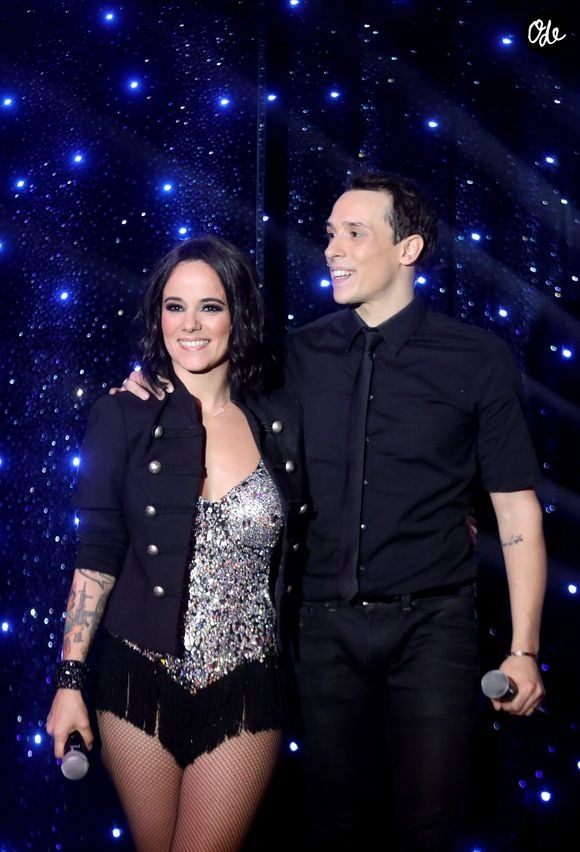 Alizée et son mari Grégoire Lyonnet - Tournage de l'émission « Tous au Moulin Rouge pour le Sidaction » au Moulin Rouge à Paris le 20 mars. L'émission sera diffusée sur France 2 le samedi 25 mars 2017 à 21 h 00. © Cyril Moreau - Dominique Jacovides / Bestimage