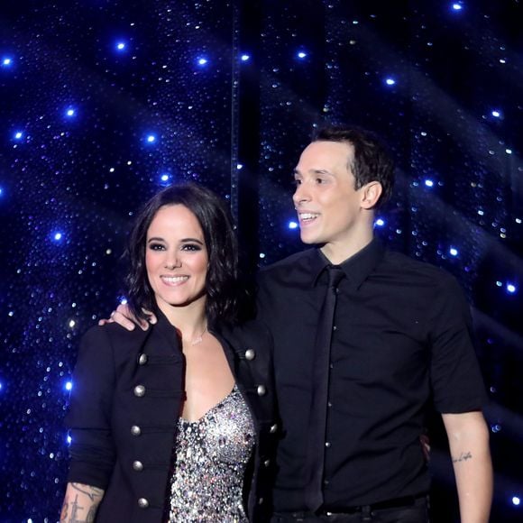 Alizée et son mari Grégoire Lyonnet - Tournage de l'émission « Tous au Moulin Rouge pour le Sidaction » au Moulin Rouge à Paris le 20 mars. L'émission sera diffusée sur France 2 le samedi 25 mars 2017 à 21 h 00. © Cyril Moreau - Dominique Jacovides / Bestimage