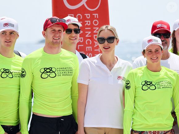 La princesse Charlène de Monaco lors de la journée "Water Safety Day, pour la prévention de la noyade" sur la plage du Larvotto de Monaco, le 17 juin 2025. Cet événement est organisé par sa Fondation, le Centre de Sauvetage Aquatique de Monaco (CSAM) en partenariat avec la Croix-Rouge monégasque. © Claudia Albuquerque/Bestimage