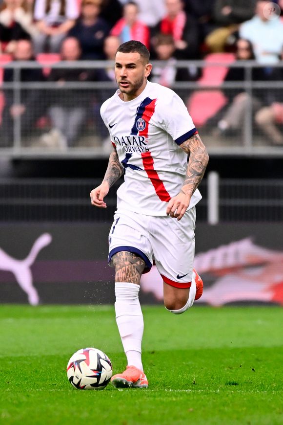 - Football - Match de ligue 1 entre Rennes Vs PSG (Paris Saint-Germain) (1-4) à Rennes - Lucas Hernandez ( 21 - PSG ) lors du match de Ligue 1 entre le Stade Rennais FC et le Paris Saint Germain au Roazhon Park le 08 mars 2025 à Rennes, France. Dante Badano / PsnewZ / Bestimage