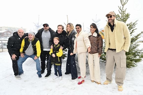 Paco Boisson, Alban Ivanov, Julien Arruti, Philippe Lacheau, Corentin Guillot, Elodie Fontan, Jamel Debbouze, Reem Kherici et Tarek Boudali assistant au photocall de Masupilami lors du 29ème Festival du Film de Comédie à L'Alpe d'Huez, France, le 22 janvier 2026. Photo par Mireille Ampilhac/ABACAPRESS.COM