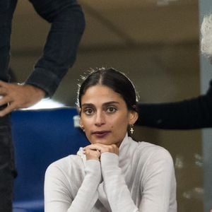 Tatiana Silva et guest dans les tribunes lors du match de qualification pour l'Euro2020  "France - Turquie (1-1)" au Stade de France. Saint-Denis, le 14 octobre 2019.
© Cyril Moreau/Bestimage