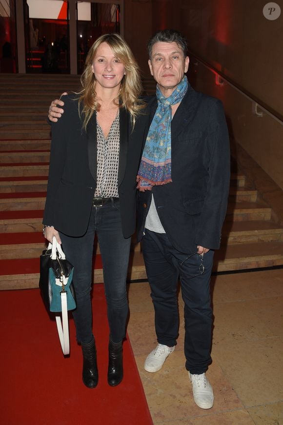 Marc Lavoine et sa femme Sarah - Soirée bicentenaire des Caisses d'Epargne au Palais de Chaillot à Paris, France, le 21 mars 2018. © Coadic Guirec/Bestimage