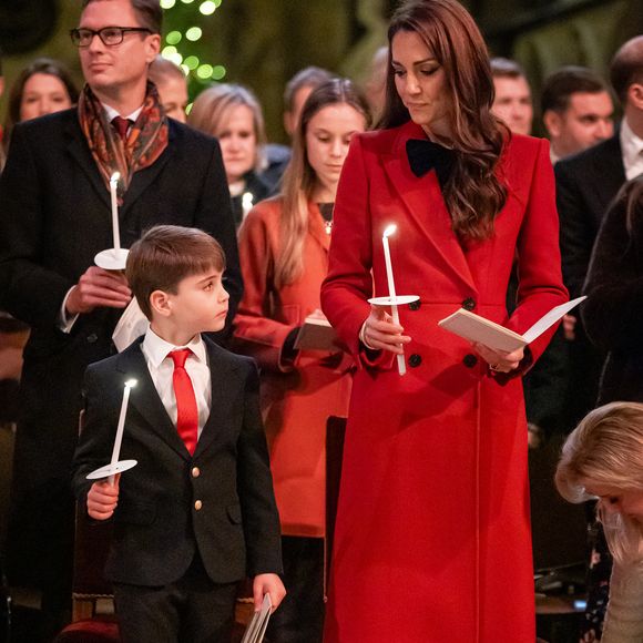 Le prince Louis de Galles et Catherine (Kate) Middleton, princesse de Galles - La famille royale d'Angleterre assiste à la messe "Together At Christmas Carol" à l'abbaye de Westminster à Londres, Royaume-Uni le 6 Décembre, 2024