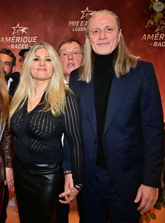 Emmanuel Petit et sa compagne - 104ème édition du Prix d'Amérique 2025 à l'hippodrome Paris-Vincennes le 26 janvier 2025. © Christian Liewig/Bestimage