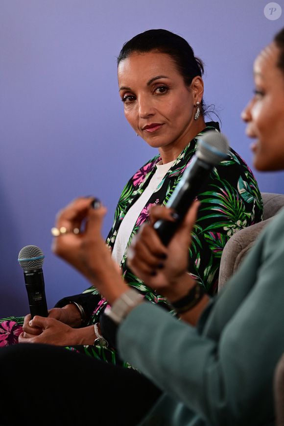 Une conférence sur le thème de la création de nouveaux horizons entre sport et divertissement avec Adil Rami, Sarah Ourahmoune, Allison Pineau et Inès Lagdiri-Nastasi au Loft Akili Mirari - Hôtel Five Seas à Cannes le mardi 19 mai 2026. © Romain Doucelin / Bestimage