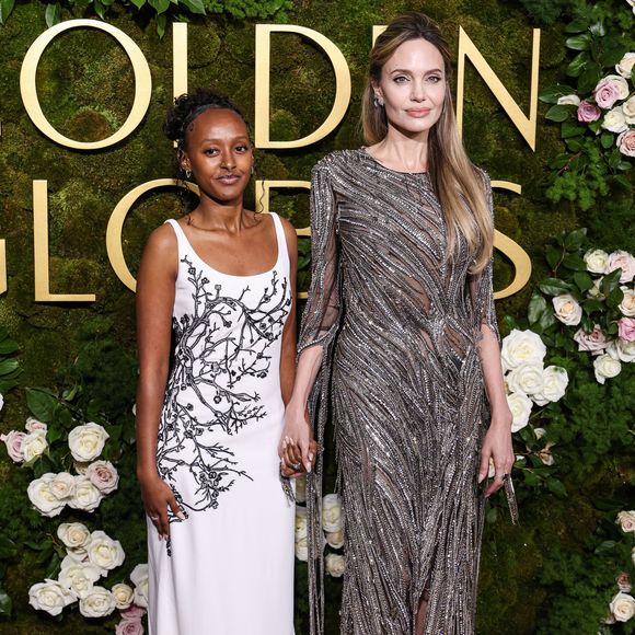 Zahara Marley Jolie et Angelina Jolie arrivent à la 82e cérémonie annuelle des Golden Globe Awards qui s'est tenue au Beverly Hilton Hotel le 5 janvier 2025 à Beverly Hills, Los Angeles, Californie, États-Unis. © Press Service / Bestimageand