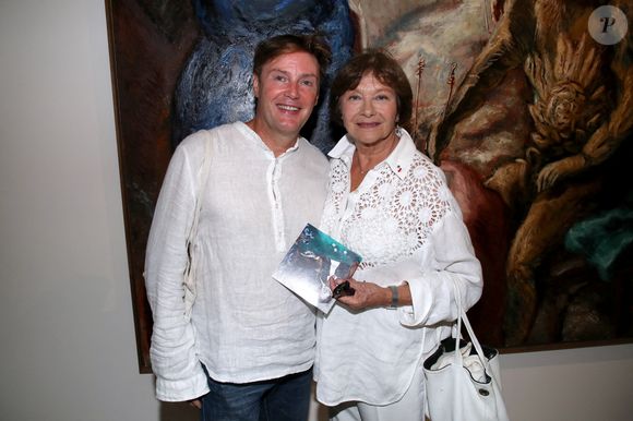 Macha Méril et son fils Gianguido Baldi (acteur italien) - Vernissage de l'Exposition Gérard Garouste au Centre Pompidou à Paris. © Bertrand Rindoff / Bestimage
