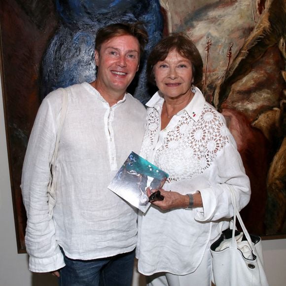Macha Méril et son fils Gianguido Baldi (acteur italien) - Vernissage de l'Exposition Gérard Garouste au Centre Pompidou à Paris. © Bertrand Rindoff / Bestimage