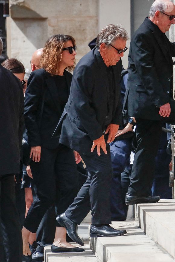 Patrick Ardisson - Arrivées aux obsèques de Thierry Ardisson en l’église Saint-Roch de Paris, France, le 17 juillet 2025. © Clovis-Jacovides/Bestimage