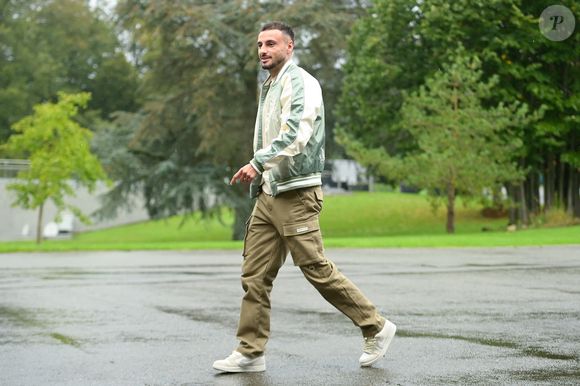 Jonathan Clauss (France) - Arrivées des joueurs de l'équipe de France de football au centre de formation et centre National du Football de Clairefontaine-en-Yvelines, France, le 7 octobre 2024. © Federico Pestellini/Panoramic/bestimage