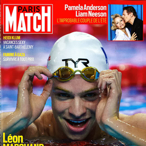 Léon Marchand en couverture de "Paris Match"