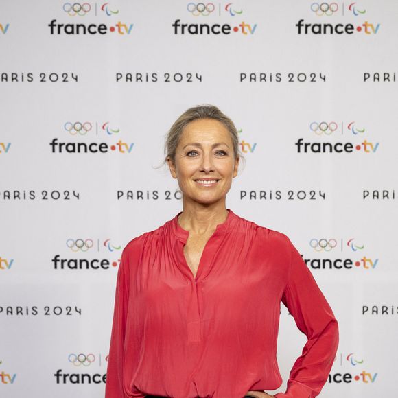 Anne Sophie Lapix lors de la présentation des journalistes et chroniqueurs de France Télévisions pour les Jeux Olympiques 2024 au musée de l'Homme à Paris, le 11 juin 2024.
© Pierre Perusseau / Bestimage