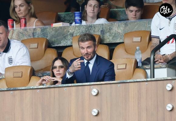 Quart de finale de la Coupe du monde de football 2026 opposant la Norvège à l'Angleterre au Miami Stadium de Miami, en Floride, le 11 juillet 2026. Victoria Beckham, David Beckham. Photo : Mirrorpix / Bestimage