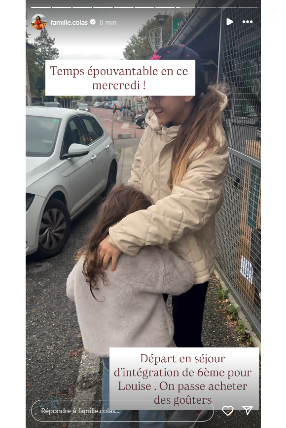 Puis, c'est au tour de sa fille Louise de quitter le domicile pour un séjour d'intégration.

Delphine Colas (Familles nombreuses, la vie en XXL) annonce le départ en séjour d'intégration de sa fille Louise, sur Instagram le 24 septembre 2025.