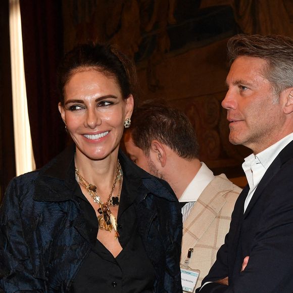 Emmanuel-Philibert de Savoie et Adriana Abascal au dîner de gala. Rome, Palazzo Ruspoli Dîner de gala pour le concert d'Omar Harfouch au Parlement italien. Italie. Photo par IPA/ABACAPRESS.COM