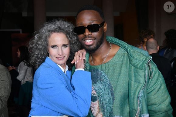 Andie MacDowell, Dadju - Arrivées à l'after du défilé "Walk Your Worth" By L'Oreal à l'Ecole Militaire lors de la fashion week PAP femme printemps / été 2023 le 2 octobre 2022. © Veeren / Clovis / Bestimage