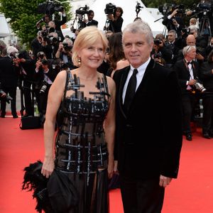 Claude Sérillon et Catherine Ceylac arrivant à la projection de Saint-Laurent qui s'est tenue au Palais des Festivals à Cannes, France, le 17 mai 2014, dans le cadre du 67e Festival de Cannes. Photo Ammar Abd Rabbo/ABACAPRESS.COM