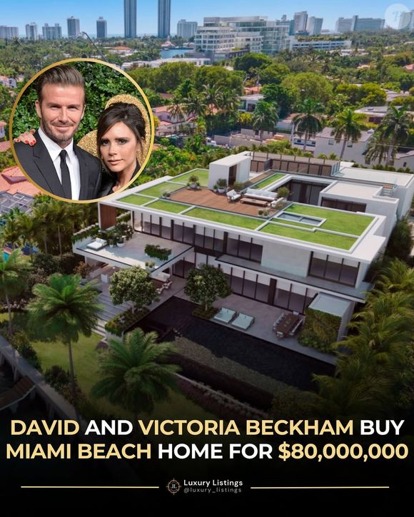 La villa de Miami Beach de David et Victoria Beckham. Photo partagée sur Instagram le ⁠3 octobre 2024.