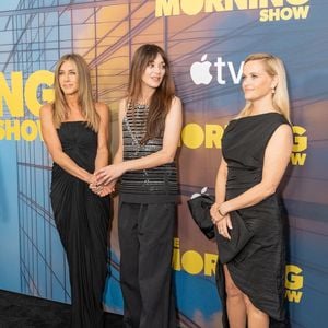 Jennifer Aniston, Marion Cotillard et Reese Witherspoon  lors de la première de la saison 4 de "The Morning Show" à New York le 9 septembre 2025   © Lev Radin/ZUMA Press Wire