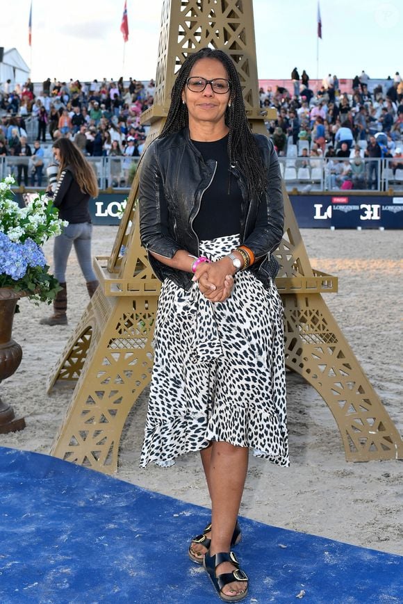 Audrey Pulvar - Longines Global Champions Tour Grand Prix of Paris presented by Ville de Paris lors de la 10ème édition du "Longines Paris Eiffel Jumping" à la Plaine de Jeux de Bagatelle à Paris le 22 juin 2024.

© Pierre Perusseau / Veeren / Bestimage