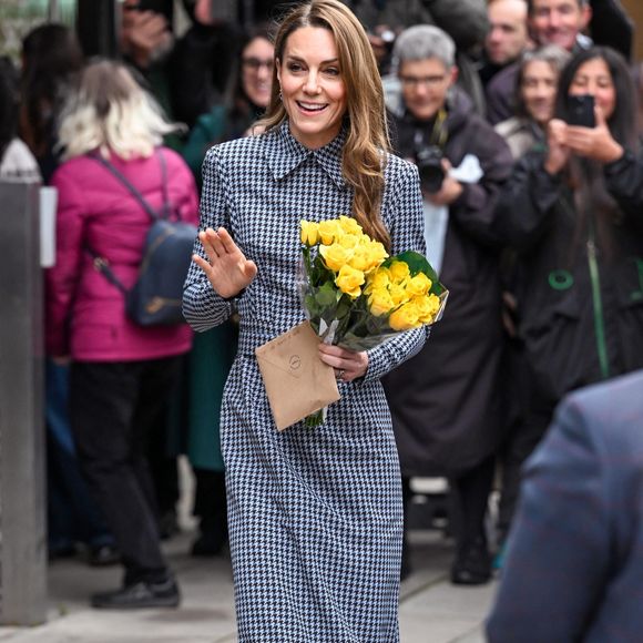 Londres, ROYAUME-UNI Catherine, princesse de Galles, part en visite à Anna Freud, une organisation caritative pour la santé mentale des enfants dont elle est la marraine. Photo par Zak Hussein / BACKGRID