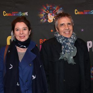Exclusif - Julien Clerc et sa femme Hélène Grémillon - Célébrités au Concert de Robert Charlebois, "Robert en CharleboisScope" au Grand Rex à Paris France, le 1er Avril 2023. © Bertrand Rindoff / Bestimage