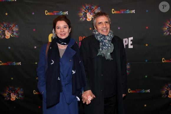Exclusif - Julien Clerc et sa femme Hélène Grémillon - Célébrités au Concert de Robert Charlebois, "Robert en CharleboisScope" au Grand Rex à Paris France, le 1er Avril 2023. © Bertrand Rindoff / Bestimage